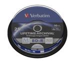 Verbatim BD-R M-Disc 25GB 4x inkjet printable 10pk Cakebox