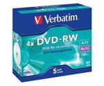 Verbatim DVD-RW 4,7GB 120min 4x Matt Silver 5pk Jewel Case