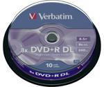 Verbatim DVD+R DL 8,5GB 8x Matt 10pk Cakebox