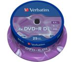Verbatim DVD+R DL 8,5GB 8x printable 25pk Spindle