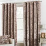 Verona Oyster Velvet Eyelet Curtain Oyster (Grey)