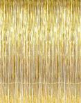 VFENG 3ft x 8ft Gold Metallic Tinsel Foil Fringe Curtains for Party Photo Backdrop Wedding Decorations (Pack of 2)