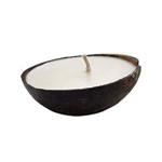 VIE Naturals Handmade Coconut Shell Candle - Approx. 11x4cm, Frangipani