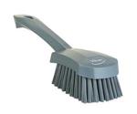 Vikan Hand brush with a short handle, hard, 27 cm gray