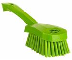 Vikan Hand brush with a short handle, hard, 27 cm lime