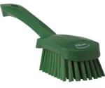 Vikan Hand brush with short handle, hard, 27 cm green