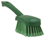 Vikan Hand brush with short handle, soft / split, 27 cm green