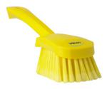 Vikan Hand brush with short handle, soft / split, 27 cm yellow