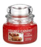 Village Candle Small Fragranced Candle Jar - 11 x 10 cm, 11 oz/701 g, Fresh Strawberries - upto 55 hours burn time