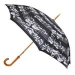 Walking Style Umbrella - Black Music Design by Soake - Music Gift - Musican Gift