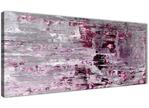 Wallfillers Plum Grey Abstract Painting Wall Art Print Canvas - Modern 120cm Wide - 1359