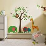 Walplus Wall Stickers Mural Decal Paper Art Decoration Animals Tree Colourful Kids Room Children