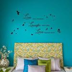 Walplus(TM) Wall Art Quote Live Every Moment Laugh Everyday Love Beyond Words Handwriting Sticker Mural Interior