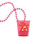 Warning Hen Party Shot Glass Necklace