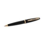 Waterman Carène Black Sea Ballpoint Pen, High-Gloss Black and 23k Gold Clip, Medium Point with Blue Ink Cartridge, Gift Box