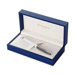 Waterman Carène Contemporary Rollerball Pen, Gloss White and Graphic Gunmetal with Palladium Trim, Fine Point with Black Ink Cartridge, Gift Box