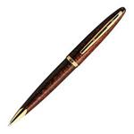 Waterman Carène Marine Amber Ballpoint Pen, High-Gloss Black with 23k Gold Clip, Medium Point with Blue Ink Cartridge, Gift Box