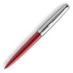 Waterman Emblème Ballpoint Pen, Red with Chrome Trim, Medium Point with Blue Refill, Gift Box