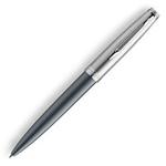 Waterman Emblème Deluxe Ballpoint Pen, Grey with Chrome Trim, Medium Point with Blue Refill, Gift Box