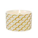 Wax Lyrical Fired Earth Medium Ceramic Candle, White Tea and Pomegranate, Up to 26 Hour Burn time