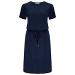 We Norwegians - Women's Foss Tea Dress - Dress size L, blue/black