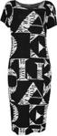 WearAll Women's Plus Size Print Midi Dress - Multi -