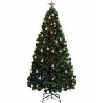 WeRChristmas Pre-Lit Fibre Optic Multi-Function Christmas Tree with Tree Topper and Lights, Multi-Colour, 5 feet/1.5 m