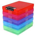 WestonBoxes A4 Plastic Craft Storage Boxes for Art Supplies, Paper and Card - 3.6 Litre Volume (Multicolour, Pack of 5)
