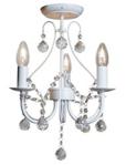 White 3 Light Crystal Chandelier