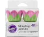 Wilton Pink Petal Shaped Mini Baking Cups 48 Count