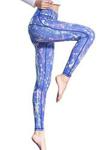 Women's Long Sports Leggings Running Tights High Waist Stretch Fitness Yoga Pants(Blue,XL)