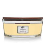Woodwick Ellipse Scented Candle with Crackling Wick | Lemongrass and Lily | Up to 50 Hours Burn Time