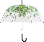 X-brella Palm Leaf Print Clear Dome Umbrella