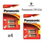 x4 Panasonic CR123A 3V Lithium Photo Battery 123 CR123 DL123 CR17345 Camera NEW