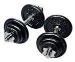 York Spinlock Cast Iron Dumbbell Set (20kg)