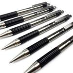 Zebra F-301 - Stainless Steel Retractable Ballpoint Pen - 1.0mm Broad - Black Ink - Pack of 6