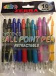 Zebra Pen 2039 Z-Grip Mini Ballpoint - Assorted 10 Pack