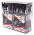 Zebra Z-Grip Retractable Ballpoint Pen, Medium, 1.0 mm, BLACK Ink. Box of 60