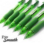 Zebra Z-Grip Smooth - Retractable Ballpoint Pen - Pack of 6 - Green