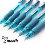 Zebra Z-Grip Smooth - Retractable Ballpoint Pen - Pack of 6 - Light Blue
