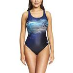 Zoggs Women's Activate Actionback Eco Fabric One Piece Swimsuit, Multi/Black, 38-Inch/UK 14