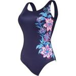 Zoggs Womens Wild Rose Scoopback Swimsuit - 32 Multi/Navy