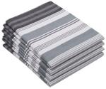 ZOLLNER Tea Towel Line Set 4 pcs 50 x 70 cm white-grey striped