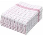 ZOLLNER Tea Towel Set 10 pcs 50 x 70 cm red-checkered