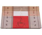 ZOLLNER Tea Towel Set 3 pcs 50 x 70 cm red light grey brown