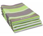 ZOLLNER Tea Towel Set 4 pcs 50 x 70 cm apple green