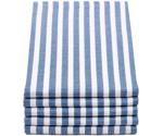ZOLLNER Tea Towel Set 5 pcs 50 x 70 cm blue white striped