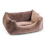 Zoon Velour Square Latte Pet Bed - Large