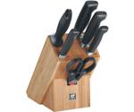 ZWILLING Four Star Knife Block Bamboo 7 pcs. With Army Knife