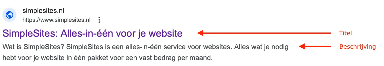 SEO velden invullen